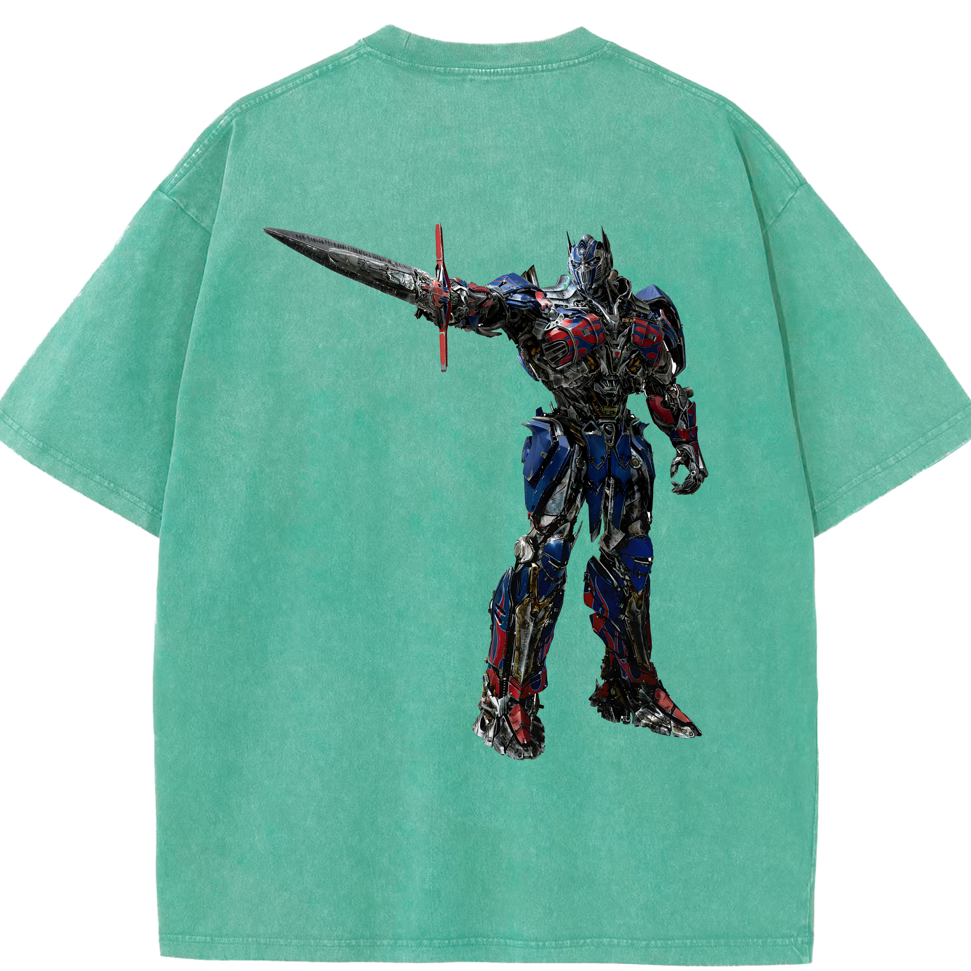 （画像用） Transformers トランスフォーマー 綿100% ヴィンテージ風 半袖Tシャツ（背面プリント）